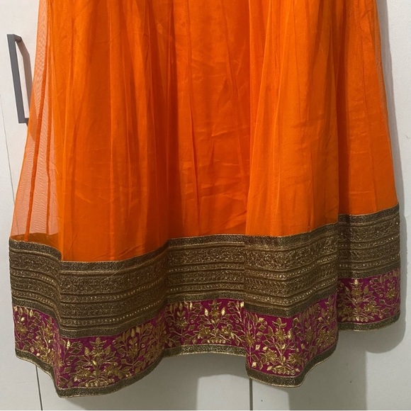 Pink and orange Lehenga - Picture 5 of 11